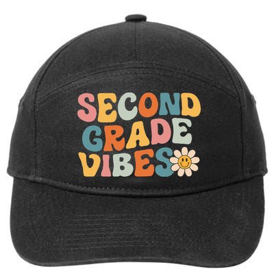 Second Grade Vibes 2nd Grade Team Retro 1st Day Of School 7-Panel Snapback Hat