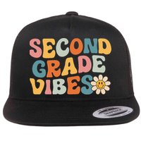 Second Grade Vibes 2nd Grade Team Retro 1st Day Of School Flatbill Hat