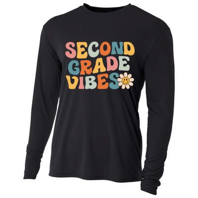 Second Grade Vibes 2nd Grade Team Retro 1st Day Of School Cooling Performance Long Sleeve Crew