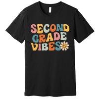 Second Grade Vibes 2nd Grade Team Retro 1st Day Of School Premium T-Shirt