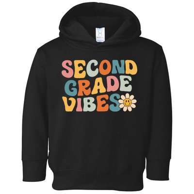 Second Grade Vibes 2nd Grade Team Retro 1st Day Of School Toddler Hoodie