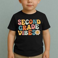 Second Grade Vibes 2nd Grade Team Retro 1st Day Of School Toddler T-Shirt