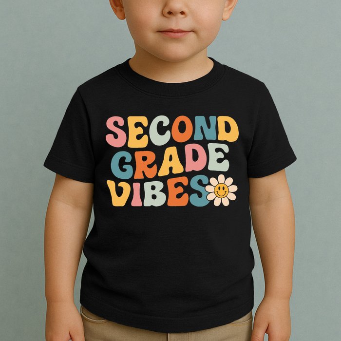 Second Grade Vibes 2nd Grade Team Retro 1st Day Of School Toddler T-Shirt