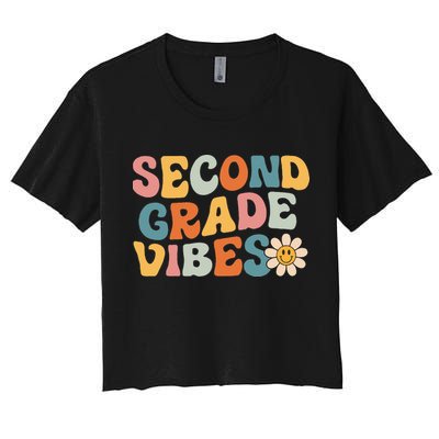 Second Grade Vibes 2nd Grade Team Retro 1st Day Of School Crop Top