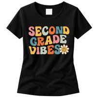 Second Grade Vibes 2nd Grade Team Retro 1st Day Of School Womens T-Shirt