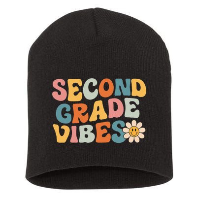 Second Grade Vibes 2nd Grade Team Retro 1st Day Of School Short Acrylic Beanie