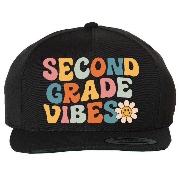 Second Grade Vibes 2nd Grade Team Retro 1st Day Of School Wool Snapback Cap