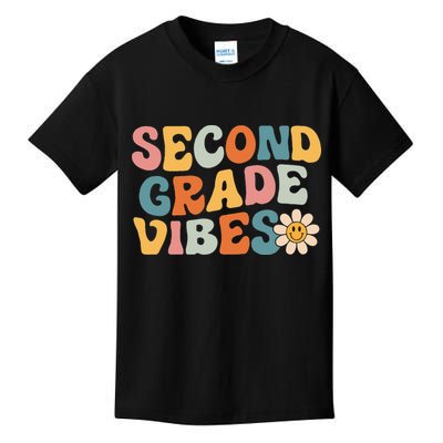 Second Grade Vibes 2nd Grade Team Retro 1st Day Of School Kids T-Shirt