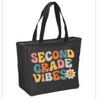 Second Grade Vibes 2nd Grade Team Retro 1st Day Of School Zip Tote Bag