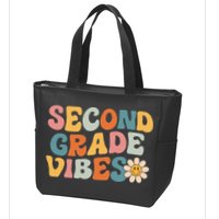 Second Grade Vibes 2nd Grade Team Retro 1st Day Of School Zip Tote Bag