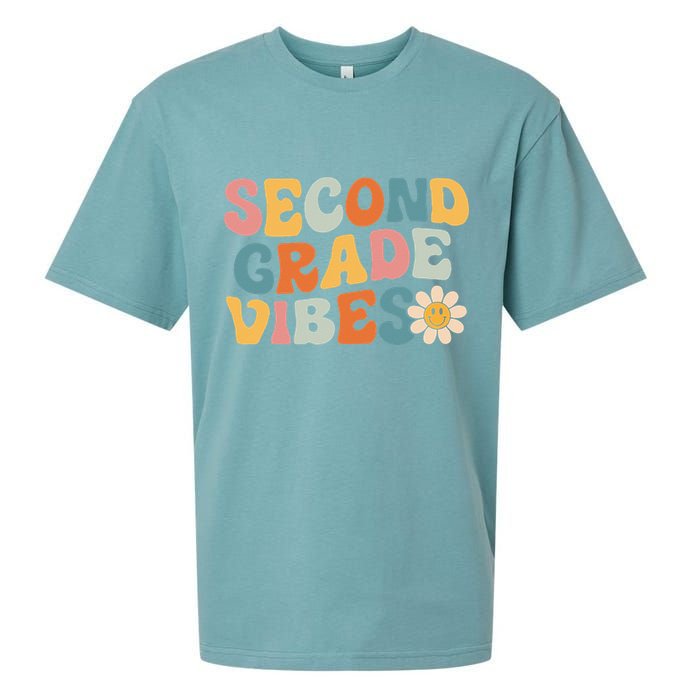 Second Grade Vibes 2nd Grade Team Retro 1st Day Of School Sueded Cloud Jersey T-Shirt