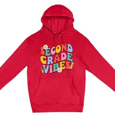 Second Grade Vibes Back To School 2nd Grade Team 1st Day Premium Pullover Hoodie