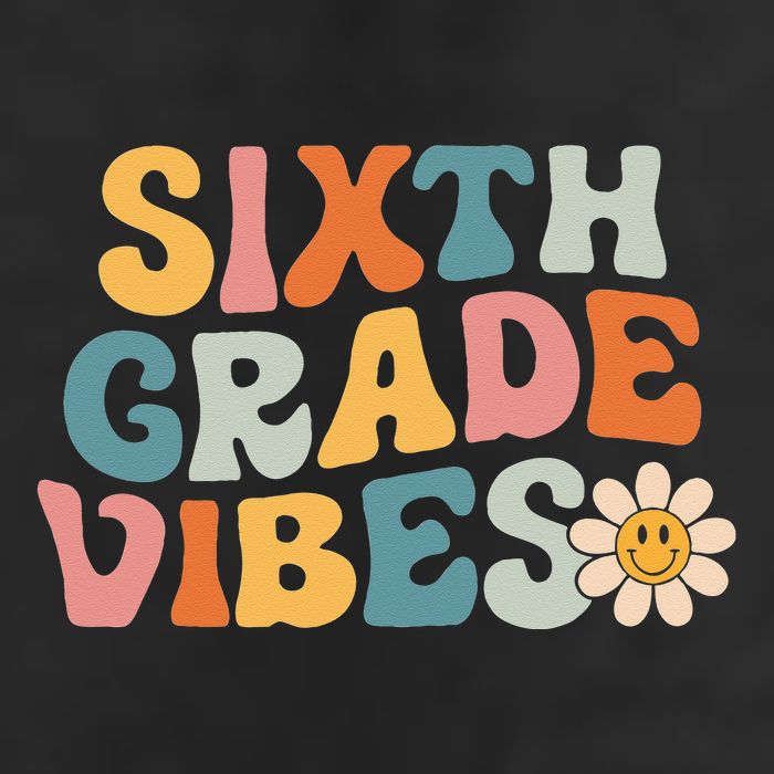 Sixth Grade Vibes 6th Grade Team Retro 1st Day Of School 7 Panel Mesh Trucker Snapback Hat