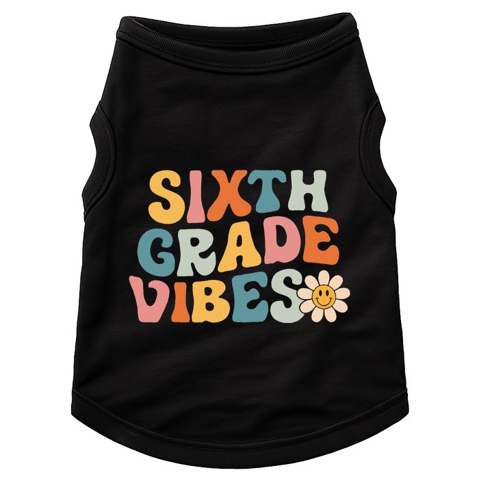 Sixth Grade Vibes 6th Grade Team Retro 1st Day Of School Doggie Tank