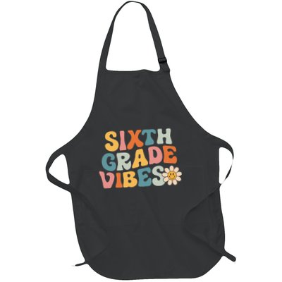 Sixth Grade Vibes 6th Grade Team Retro 1st Day Of School Apron