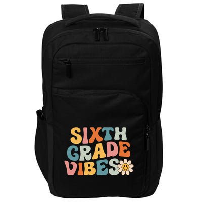 Sixth Grade Vibes 6th Grade Team Retro 1st Day Of School Impact Tech Backpack