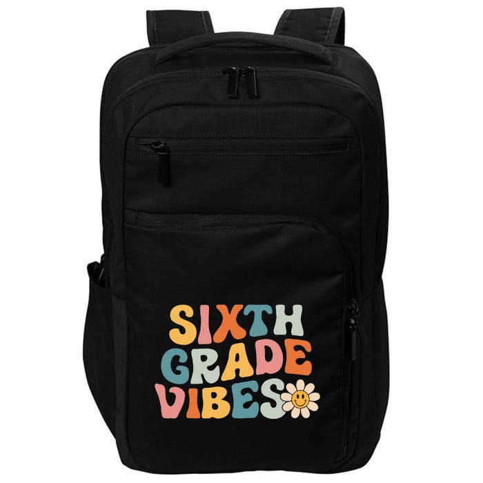 Sixth Grade Vibes 6th Grade Team Retro 1st Day Of School Impact Tech Backpack