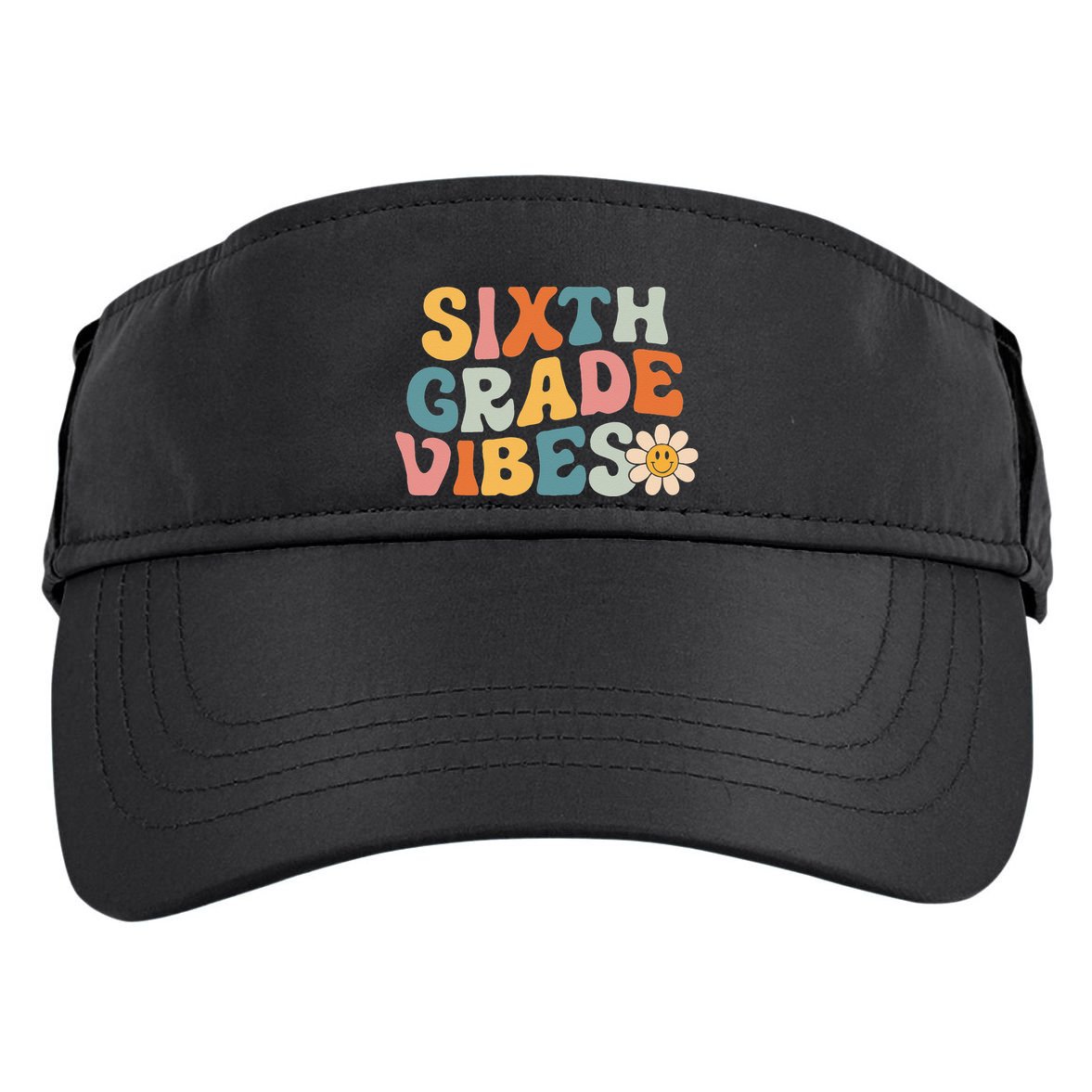 Sixth Grade Vibes 6th Grade Team Retro 1st Day Of School Adult Drive Performance Visor
