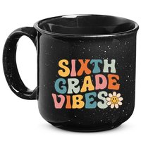 Sixth Grade Vibes 6th Grade Team Retro 1st Day Of School 15oz Campfire Ceramic Mug