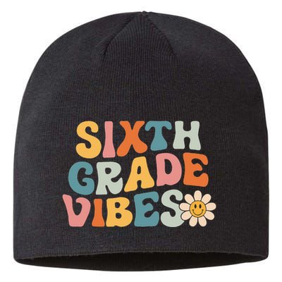 Sixth Grade Vibes 6th Grade Team Retro 1st Day Of School Sustainable Beanie