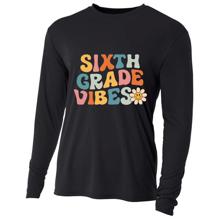 Sixth Grade Vibes 6th Grade Team Retro 1st Day Of School Cooling Performance Long Sleeve Crew