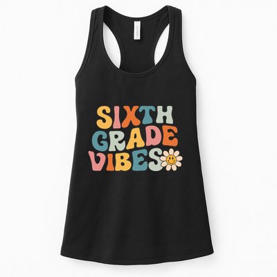 Sixth Grade Vibes 6th Grade Team Retro 1st Day Of School Womens Tank Top