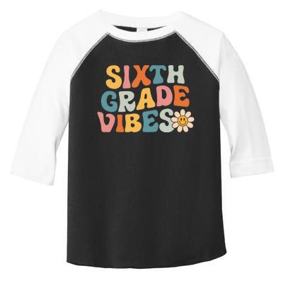 Sixth Grade Vibes 6th Grade Team Retro 1st Day Of School Toddler Fine Jersey T-Shirt