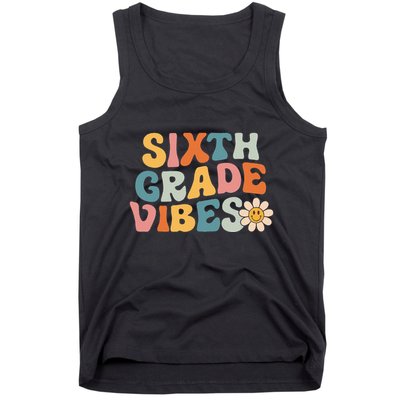 Sixth Grade Vibes 6th Grade Team Retro 1st Day Of School Tank Top