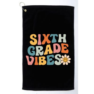 Sixth Grade Vibes 6th Grade Team Retro 1st Day Of School Golf Towel