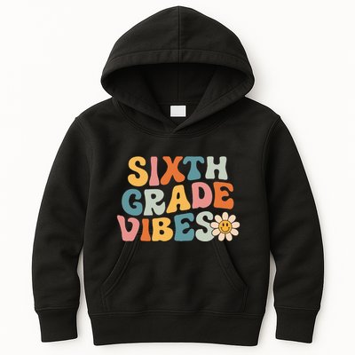 Sixth Grade Vibes 6th Grade Team Retro 1st Day Of School Kids Hoodie