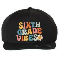 Sixth Grade Vibes 6th Grade Team Retro 1st Day Of School Wool Snapback Cap