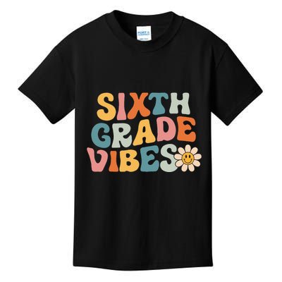 Sixth Grade Vibes 6th Grade Team Retro 1st Day Of School Kids T-Shirt
