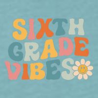 Sixth Grade Vibes 6th Grade Team Retro 1st Day Of School Sueded Cloud Jersey T-Shirt