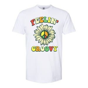 Sunflower Good Vibes Quote Feelin Groovy Hippie Peace Softstyle CVC T-Shirt