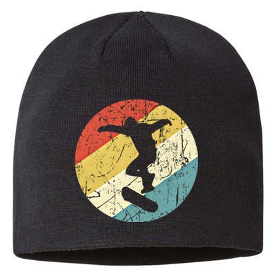 Skateboarding Gift Vintage Retro Skateboarder Gift Sustainable Beanie