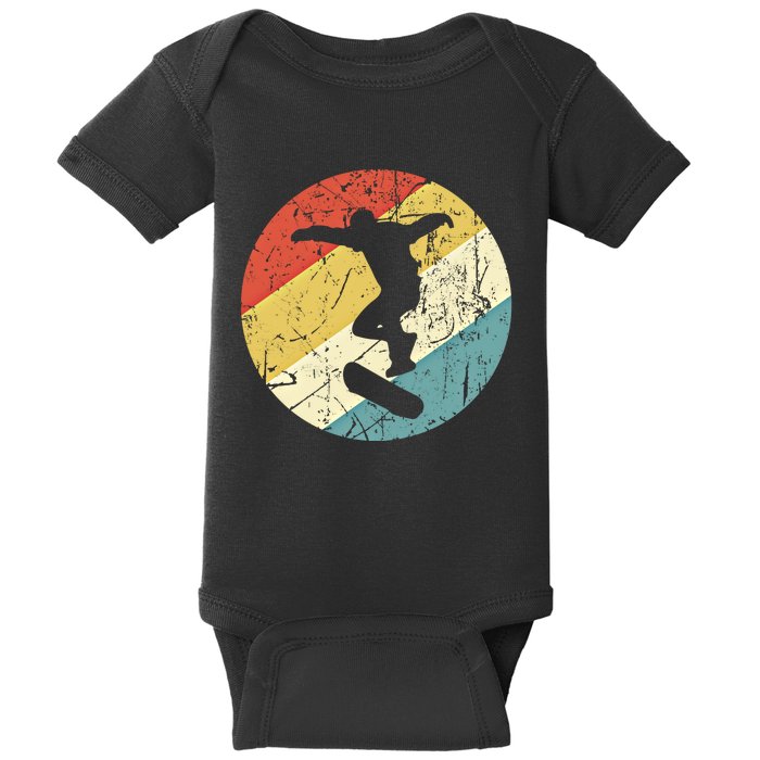 Skateboarding Gift Vintage Retro Skateboarder Gift Baby Bodysuit