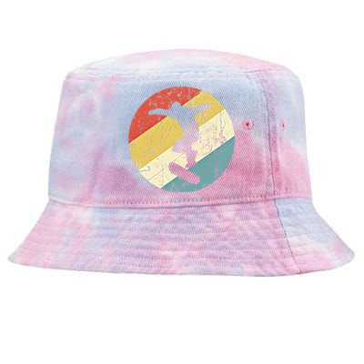 Skateboarding Gift Vintage Retro Skateboarder Gift Tie-Dyed Bucket Hat