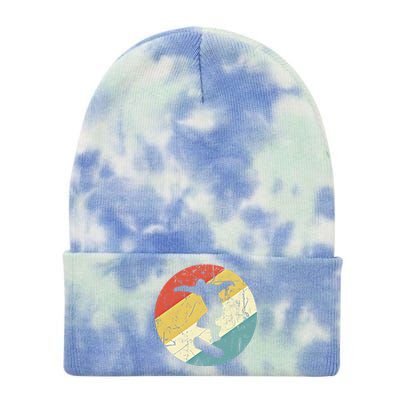 Skateboarding Gift Vintage Retro Skateboarder Gift Tie Dye 12in Knit Beanie