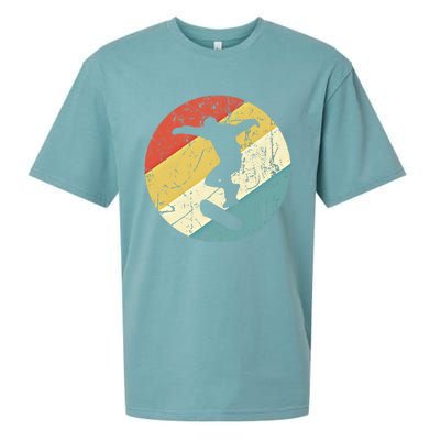 Skateboarding Gift Vintage Retro Skateboarder Gift Sueded Cloud Jersey T-Shirt