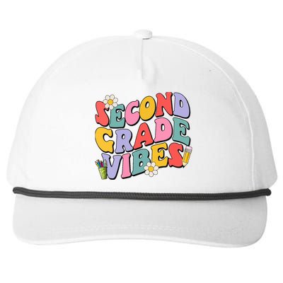 Second Grade Vibes Back To School 2nd Grade Team 1st Day Snapback Five-Panel Rope Hat