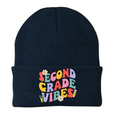 Second Grade Vibes Back To School 2nd Grade Team 1st Day Knit Cap Winter Beanie