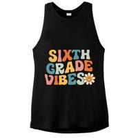 Sixth Grade Vibes 6th Grade Team Retro 1st Day Of School Ladies PosiCharge Tri-Blend Wicking Tank