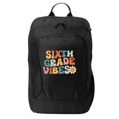 Sixth Grade Vibes 6th Grade Team Retro 1st Day Of School City Backpack