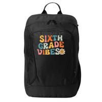 Sixth Grade Vibes 6th Grade Team Retro 1st Day Of School City Backpack