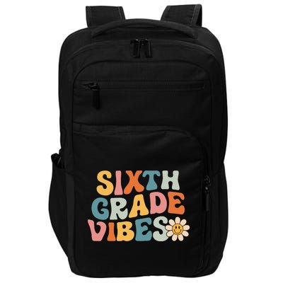 Sixth Grade Vibes 6th Grade Team Retro 1st Day Of School Impact Tech Backpack