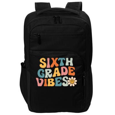 Sixth Grade Vibes 6th Grade Team Retro 1st Day Of School Impact Tech Backpack