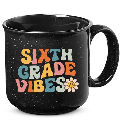 Sixth Grade Vibes 6th Grade Team Retro 1st Day Of School 15oz Campfire Ceramic Mug