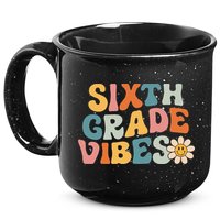 Sixth Grade Vibes 6th Grade Team Retro 1st Day Of School 15oz Campfire Ceramic Mug