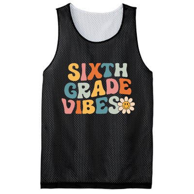 Sixth Grade Vibes 6th Grade Team Retro 1st Day Of School Mesh Reversible Basketball Jersey Tank