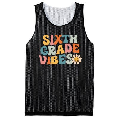 Sixth Grade Vibes 6th Grade Team Retro 1st Day Of School Mesh Reversible Basketball Jersey Tank